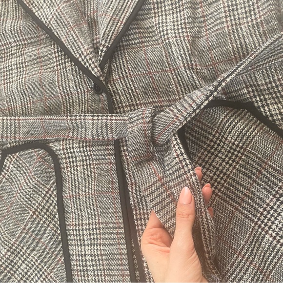 New Plus Plaid Pocket Contrasting Border Long Pants Sleeveless Vest Jacket NWT - Picture 11 of 16